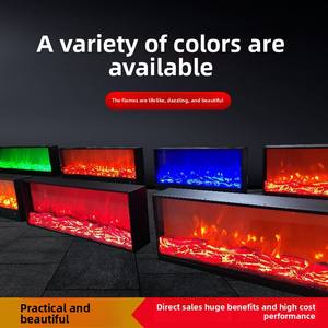 <span class=keywords><strong>Cheminée</strong></span> Électronique Décorative 1.5m, Meuble TV avec Flamme 3D, Flamme Réelle, Style Européen - Product Image 4