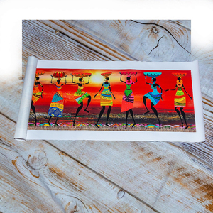 Living Room Home Decor Tribale Danza Immagine donna africana arte della tela di canapa della pittura di stampa - Product Image 6