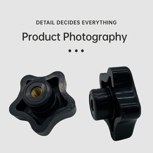 Moulage par injection personnalisé multicolore M5 M6 M8 M10 M12 Bouton <span class=keywords><strong>de</strong></span> serrage en forme <span class=keywords><strong>d</strong></span>'étoile noir à vis Tiroirs <span class=keywords><strong>de</strong></span> cuisine à pouce - Product Image 5