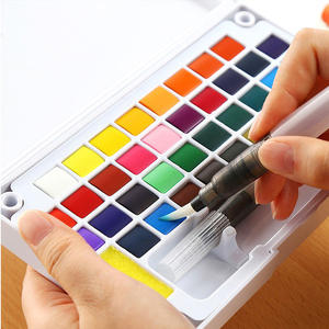 Juego de pintura de acuarela sólida Foska con pluma estilográfica 12 18 24 36 colores juego de pintura para estudiante Artisit - Product Image 6