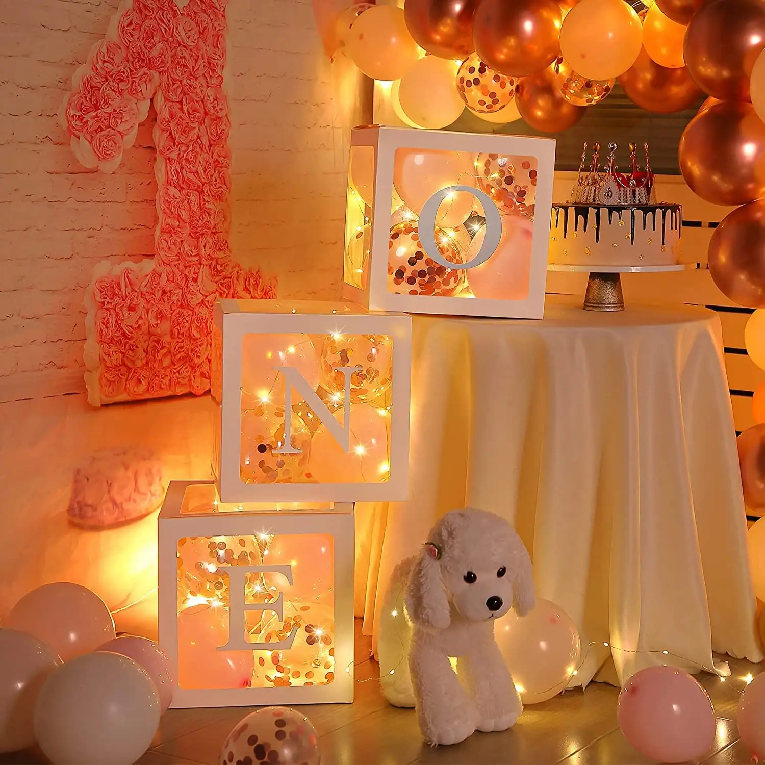 Decoraciones para Baby Shower Nombre del alfabeto personalizado bebé niño niña niños caja globos con luz niños género revelar decoraciones para fiestas