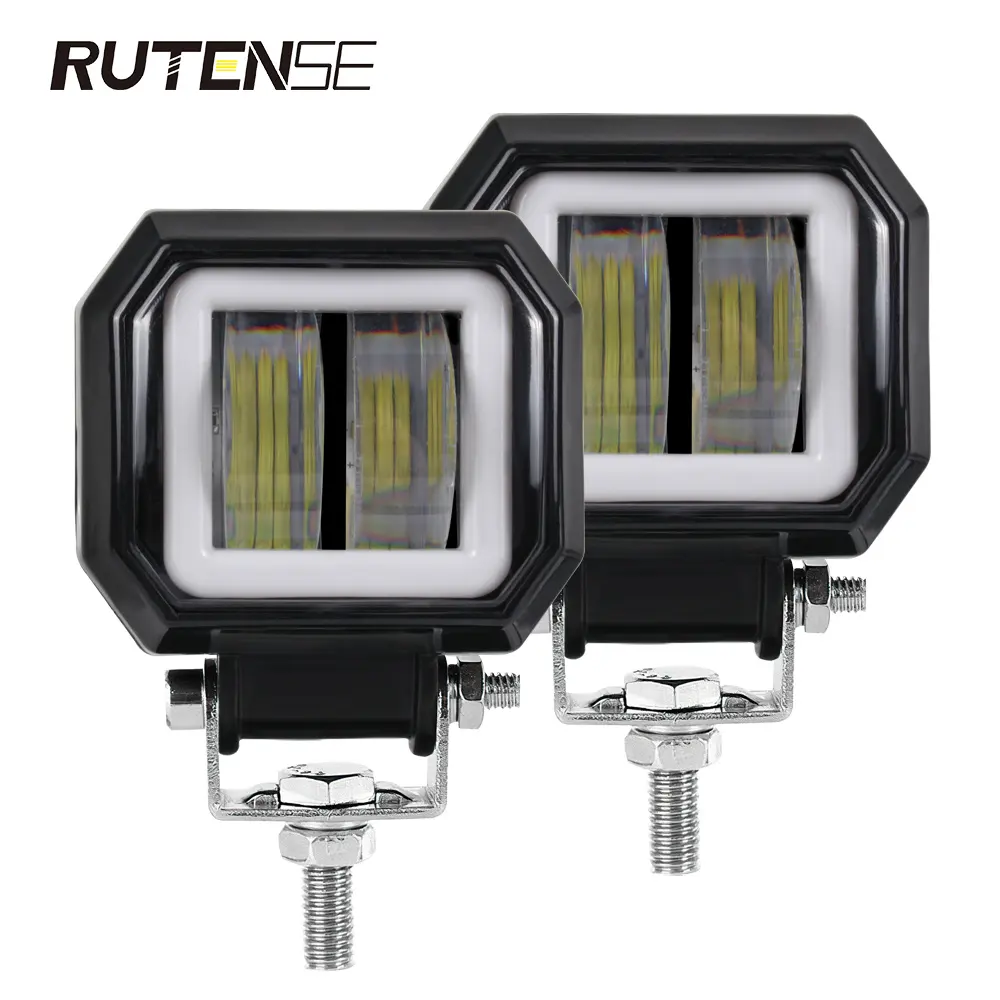 RUTENSE ไฟ Led สำหรับทำงาน,ไฟหน้า Led ไฟสปอตไลท์20วัตต์ขนาด4นิ้วสำหรับขับรถ