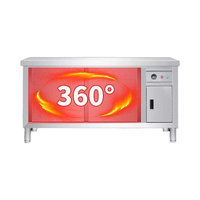 Réchauffeur de vaisselle électrique commercial Circulation d'air chaud établi intégré en acier inoxydable pour cantine Restaurant hôtel fournitures