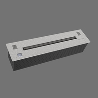 Cheminée Électrique Intelligente en Métal 1020mm AF100 à Éthanol, Flamme à 1 Niveau, Télécommande, Insert de Cheminée Bioéthanol pour Maison et Hôtel