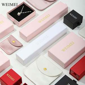 WEIMEI Boîte à bijoux en carton Tiroir coulissant Design Anneau Boucle d'oreille Collier Emballage Logo personnalisable - Product Image 4