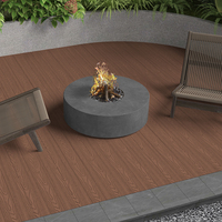 Planches de terrasse composites co-extrudées, résistantes à la décoloration, faible entretien, design à trous ronds creux pour véranda, terrasse en WPC anti-âge