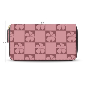 Aloha Collection Plumeria Flower Ladies Full Size Long Purse Clutch Travel Credit Card Holder Money Case Genuine Leather Wallet - Product Image 2
