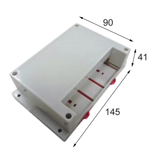 PLC011 IP67 Waterproof ABS Plastic Din Rail Enclosure Junction Box for Electronic Devices 145*90*41mm