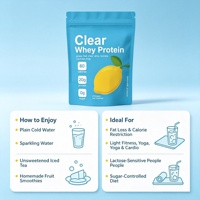 ODM OEM LuvVita Isolat de Protéine de Lactosérum Transparente en Poudre Saveur Limonade 20g Protéines 0 Sucre Bovin Élevé en Pâturage Sans Lactose Soutient la Construction Musculaire