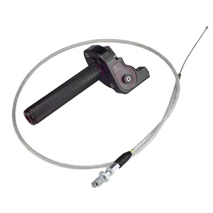 Poignée d'accélérateur réglable en aluminium CNC, poignée antidérapante, poignée torsadée avec câble tressé, <span class=keywords><strong>accessoire</strong></span> universel pour la modification de moto - Product Image 5