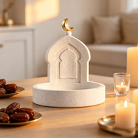 Ornement de bureau islamique en résine artisanale, directement de l'usine, représentant la Mosquée Kaaba du Ramadan, dôme de mosquée, artisanat de table