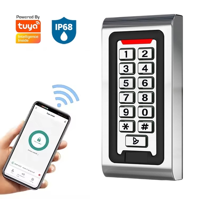Tuya Wifi IP68 Waterproof Standalone Proximity Access Control 125khz Metal Keypad for Door Access Control System