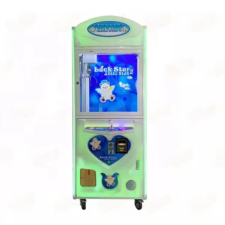 Machine de grue à griffes à pièces d'arcade de vente d'ours en peluche Machine de griffe d'étoile chanceuse Machine de jeu de poupée