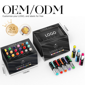 Nouveau Kit de 24 Couleurs de Gels Liner Style Français pour <span class=keywords><strong>Dessin</strong></span> au Trait, Colle à Séchage Rapide pour Contours et Peinture de Bords, pour Salon de Manucure, Bouteille Transfrontalière - Product Image 4