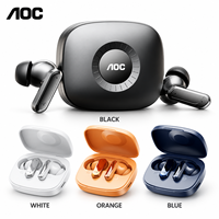 AOC ACT1661 Earbuds Nirkabel Sejati dalam Telinga 5.4 Driver 13mm ENC HiFi Stereo Bass Headphone Olahraga Grosir OEM