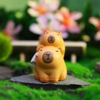 Porte-clés jouet de qualité, figurine PVC fantaisie, décoration de bureau en PVC, figurine en résine Capybara, boîte mystère enchantée