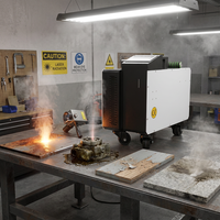 Nettoyeur laser pulsé HANTENCNC 200W 300W pour l'élimination des revêtements de phosphate et le prétraitement de l'électrodéposition