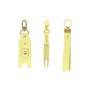 Marqueur de Balle de Golf Personnalisé de Luxe en Cuir de Veau Véritable Porte-Balles et Tees de Golf Ensemble Divot et Porte-clés - Product Image 6