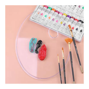 Большая прозрачная овальная пластиковая палитра ручной стиль художественная акриловая акварельная картина палитра школьные художественные принадлежности - Product Image 3