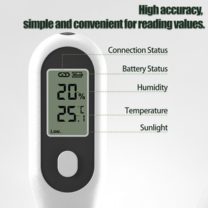 Capteur d'humidité du sol intelligent F97 3-en-1, mesure de l'humidité, de la température et de la luminosité du soleil, contrôle par écran/application pour plantes en pot - Product Image 4