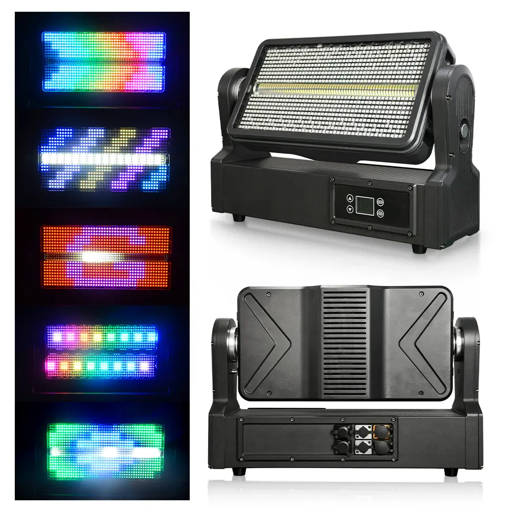 NUEVO 3IN1 DMX512 RGB LED Luz estroboscópica Luz de escenario con cabezal móvil para clubes nocturnos
