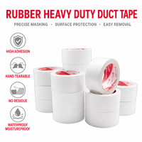 Ruban de réparation imperméable Ginnva en tissu blanc à haute viscosité, forte force de traction pour le montage de tuyaux et de tapis, emballage robuste