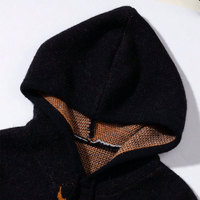 Andrea |   Pull Jacquard à Capuche Cœur Amusant Style Américain pour Homme, Coupe Ample Hip-hop Original, Logo Avant en Acrylique/Polyester/Nylon