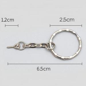 2.5cm kim loại dập nổi <span class=keywords><strong>Keychain</strong></span> loạt thủ công Phụ kiện tự làm mạ điện dễ thương <span class=keywords><strong>Carabiner</strong></span> Móc khóa bán buôn - Product Image 4