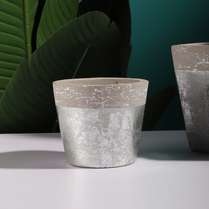 Diversa forma di moderna argento decalcomania balcone decorativa indoor esterna <span class=keywords><strong>in</strong></span> <span class=keywords><strong>cemento</strong></span> giardino succulente planter pot - Product Image 2