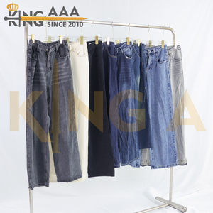 Jeans de Mujer Estilo Boyfriend a Precio de Fábrica, Alta Calidad, Verano, Tendencia Vintage, Cintura Alta, Pierna Ancha, Algodón, <span class=keywords><strong>Ropa</strong></span> Usada - Product Image 5