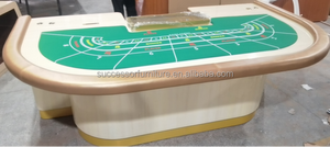 โต๊ะคาสิโนหรูหราสำหรับผู้เล่นมืออาชีพ พร้อมรูปแบบการจัดวางที่เหมาะสมสำหรับบาคาร่า โป๊กเกอร์ และเท็กซัส โฮลเอ็ม สำหรับห้องเล่นเกม  รับออกแบบตามสั่ง OEM - Product Image 2