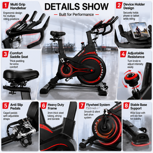 Bicicleta de Spinning Magnética Comercial ZY, Silenciosa, con Transmisión por Correa, para Gimnasio Profesional, Ejercicio Cardiovascular en Casa, Entrenamiento Físico - Product Image 2