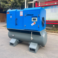 500 Cfm 12hp alimenté au gaz 220v monophasé Vsd grande puissance réservoir vertical compresseur d'air à vis rotatif