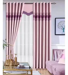 Modern Cheap Panels Block Fabric Custom Cortina Elegant Bedroom Window Ready Made Curtains For Living Room