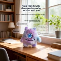 Peluche interactive intelligente à commande vocale avec yeux LED, compagnon émotionnel, robot, animal de compagnie électronique, vocalisation musicale