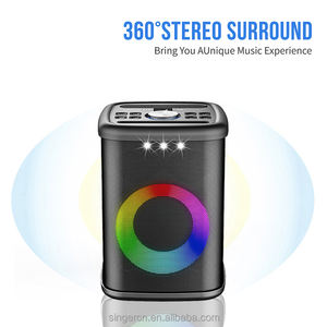 JBK-1408 Enceinte portable sans fil 30W avec 2 microphones sans fil, machine de karaoké, système de sonorisation LED RGB pour extérieur et fêtes - Product Image 2