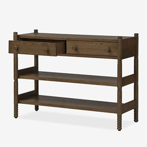 Moderne Wohnzimmermöbel Massivholz Esche 2-Schubladen Konsolentisch für Eingangsbereich Villa Schlafzimmer Nutzung - Product Image 4