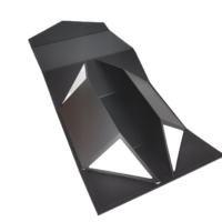 Bas quantité minimale de commande Logo personnalisé en gros de luxe noir aimant boîte de papier perruques vêtements carton pliant magnétique boîte-cadeau boîtes de papier d'emballage