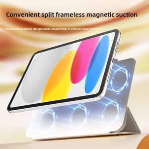 2024 iPad เคสป้องกันอากาศพับได้ <span class=keywords><strong>Y</strong></span> เคสแท็บเล็ตวัสดุกระจกสองด้านแม่เหล็กบางแบบพับได้ - Product Image 2
