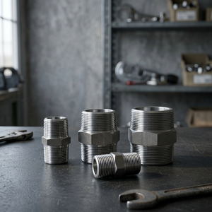 Raccord hexagonal mâle NPT, adaptateur hydraulique en acier au carbone zingué, connecteur fileté pour systèmes de fluides industriels - Product Image 3