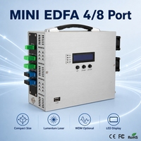 Amplificador Óptico CATV MiNi de 1550nm WDM de 4/8 Puertos, 23 dB, 19 dBm, EDFA para TV por Cable con Entrada RF