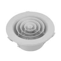 Diffuseur de jet d'air rond en plastique ABS moderne, réglable et durable, avec installation facile pour immeuble de bureaux