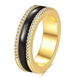 Anillo de Cerámica Giratorio de 6mm con Micro Pavé de Circonitas, Joyería de Moda Unisex, Regalo - Product Image 4
