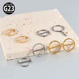 Gaby G23 Titanium Girl Camilla Cerraduras Pezón <span class=keywords><strong>Piercing</strong></span> Golden Titanium <span class=keywords><strong>Piercing</strong></span> Jewelry - Product Image 2