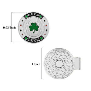 Ensemble de marqueurs de balle de golf en émail de qualité supérieure avec clip magnétique pour chapeau, marqueurs de balle de golf en métal dans une boîte en étain dorée, logo personnalisé - Product Image 4