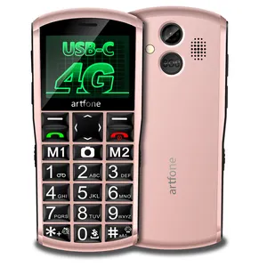 आर्टफोन ए400 4जी रोज़ गोल्ड सीनियर फोन बार फोन एसओएस बड़े बटन लाउड स्पीकर सेलफोन महिला के लिए उपहार