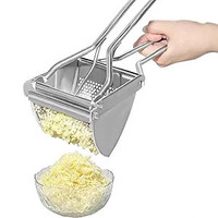 12 inch handmatige zware aardappelstamper & -pers van roestvrij staal, professioneel keukengereedschap, multifunctionele fruitpers, babyvoedselpers
