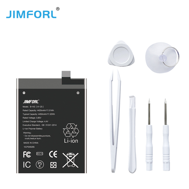 Jimforl ODM for Vivo Z5 V5 Customized Rechargeable Lithium-Ion Battery 4500mAh 3.85V Battery Pack Mobile Phone