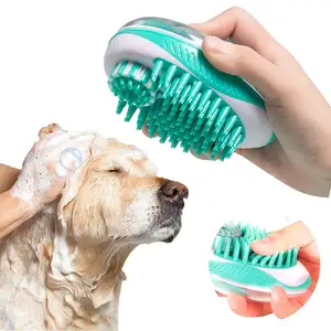 Hot Sale Customize 2 In 1 Pet Bathroom Massage Bathing Grooming Cleaning Cats Dog Shower Shampoo Pet Bath Brush For Dogs