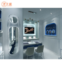 Présentoir à bijoux de haute qualité comptoir personnalisé magasin de détail intérieur verre bijoux vitrine design